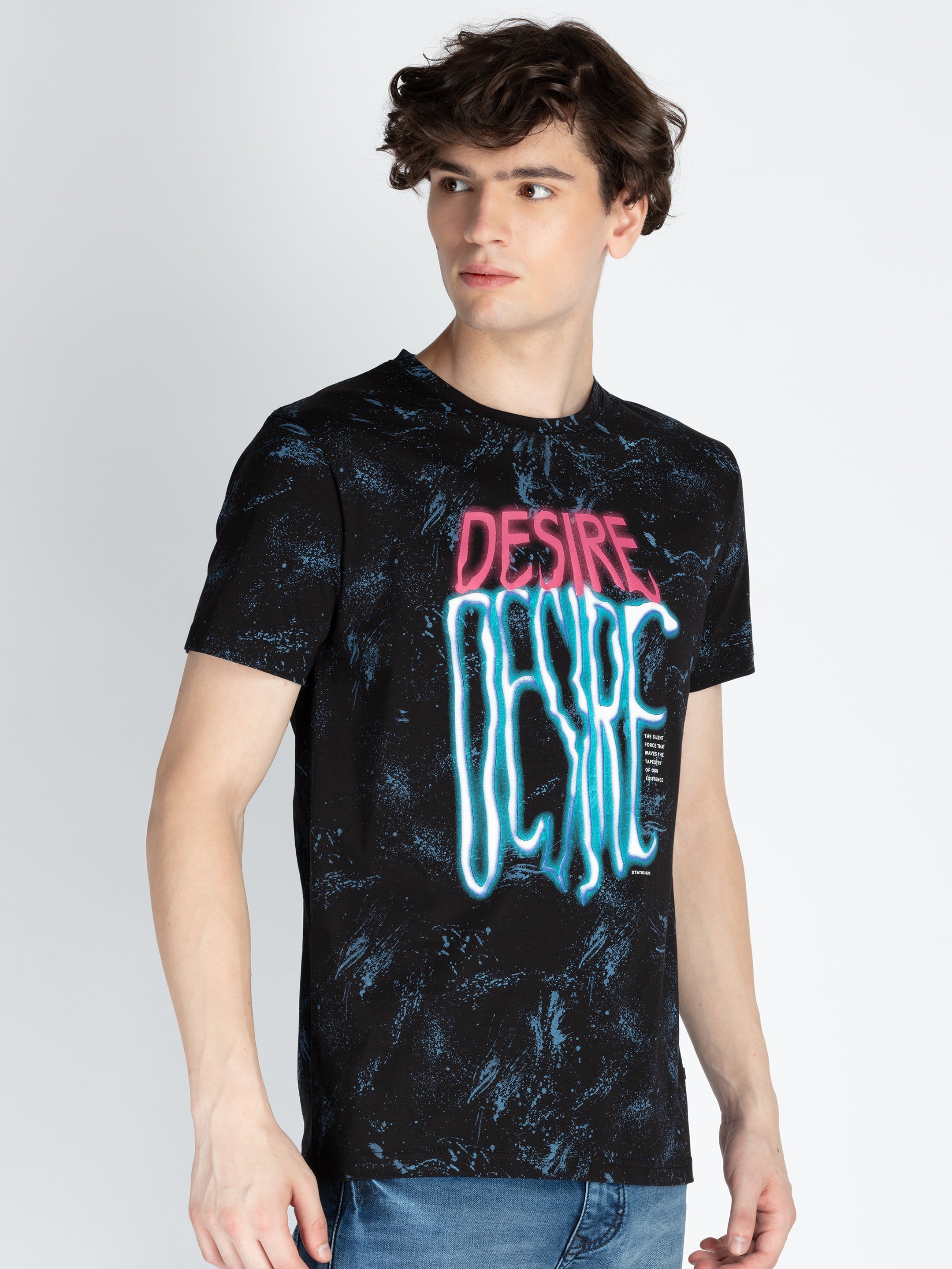 Mens All Over Printed Round Neck T-Shirt Secondary image