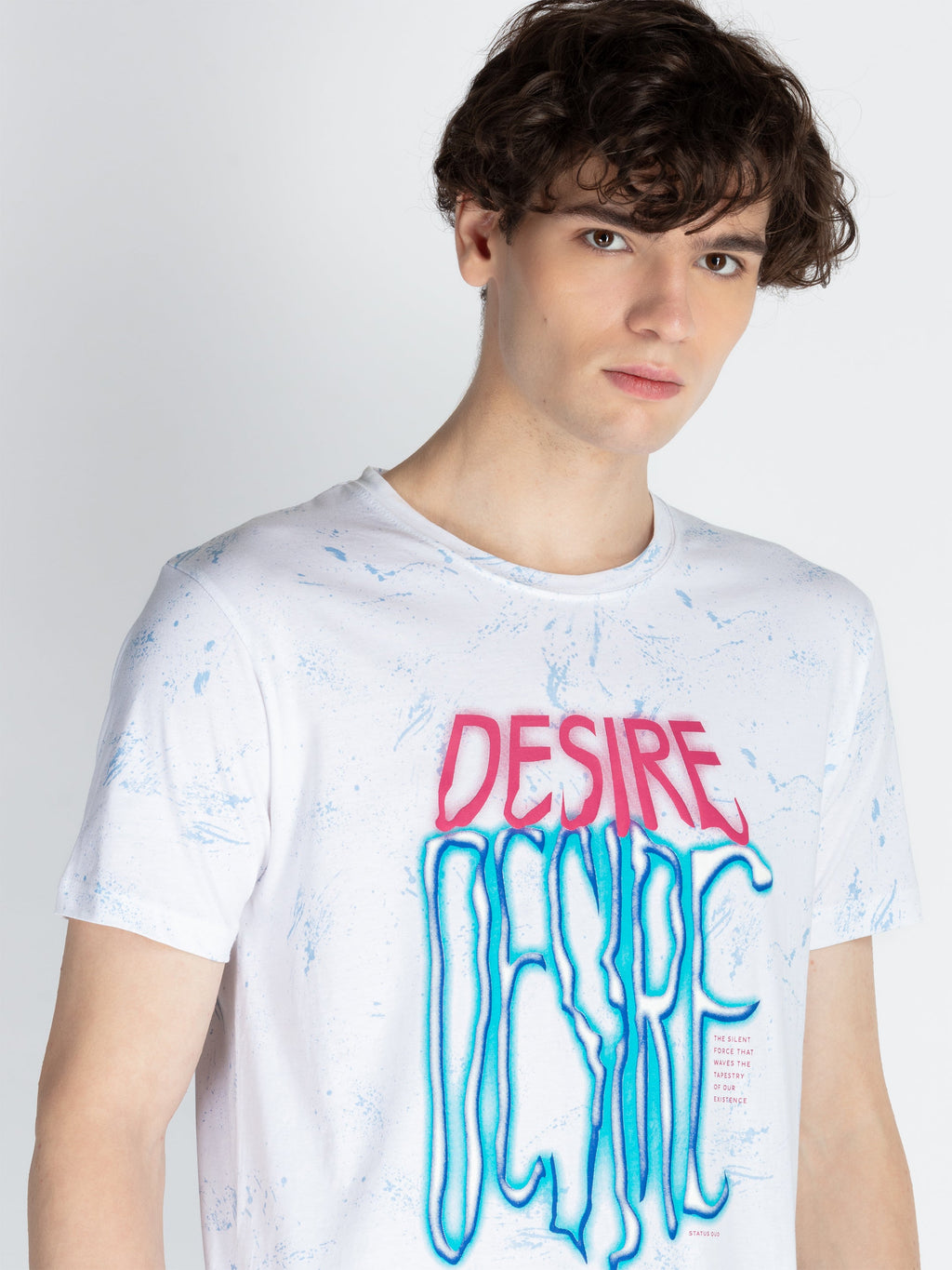 Mens All Over Printed Round Neck T-Shirt