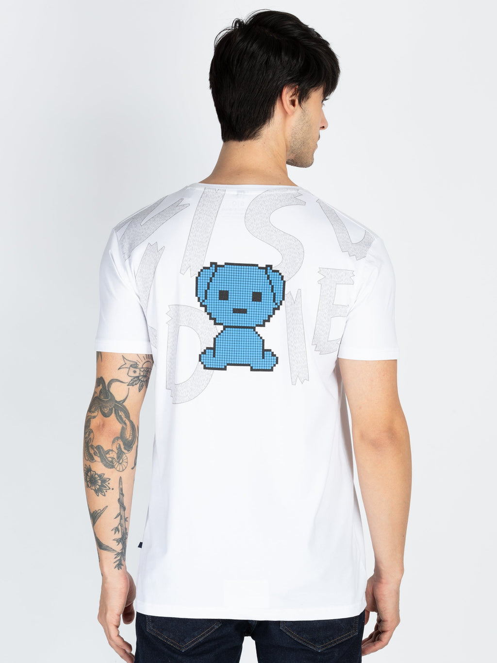 Mens Front & Back Printed Round Neck T-Shirt