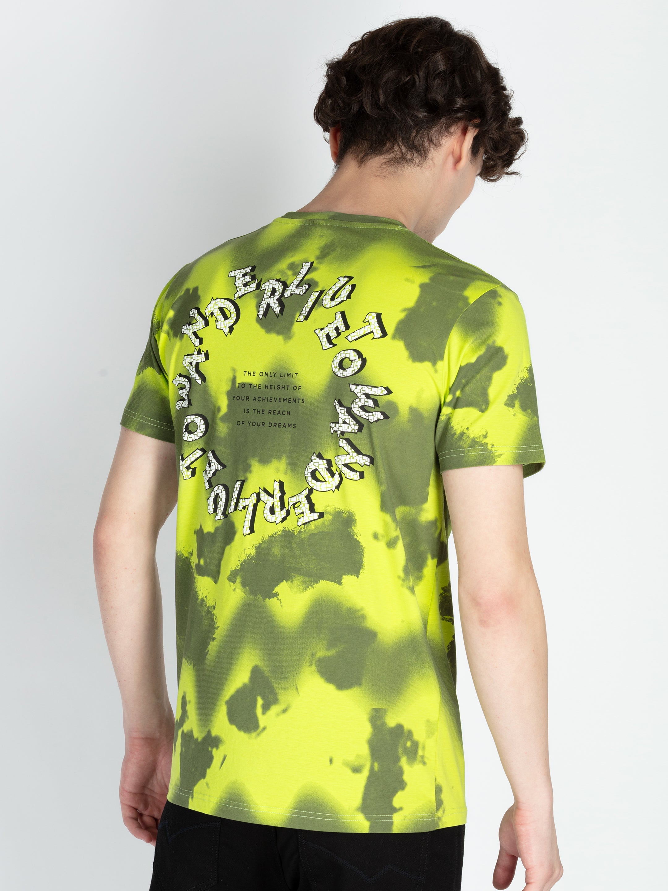 Mens All Over Printed Round Neck T-Shirt