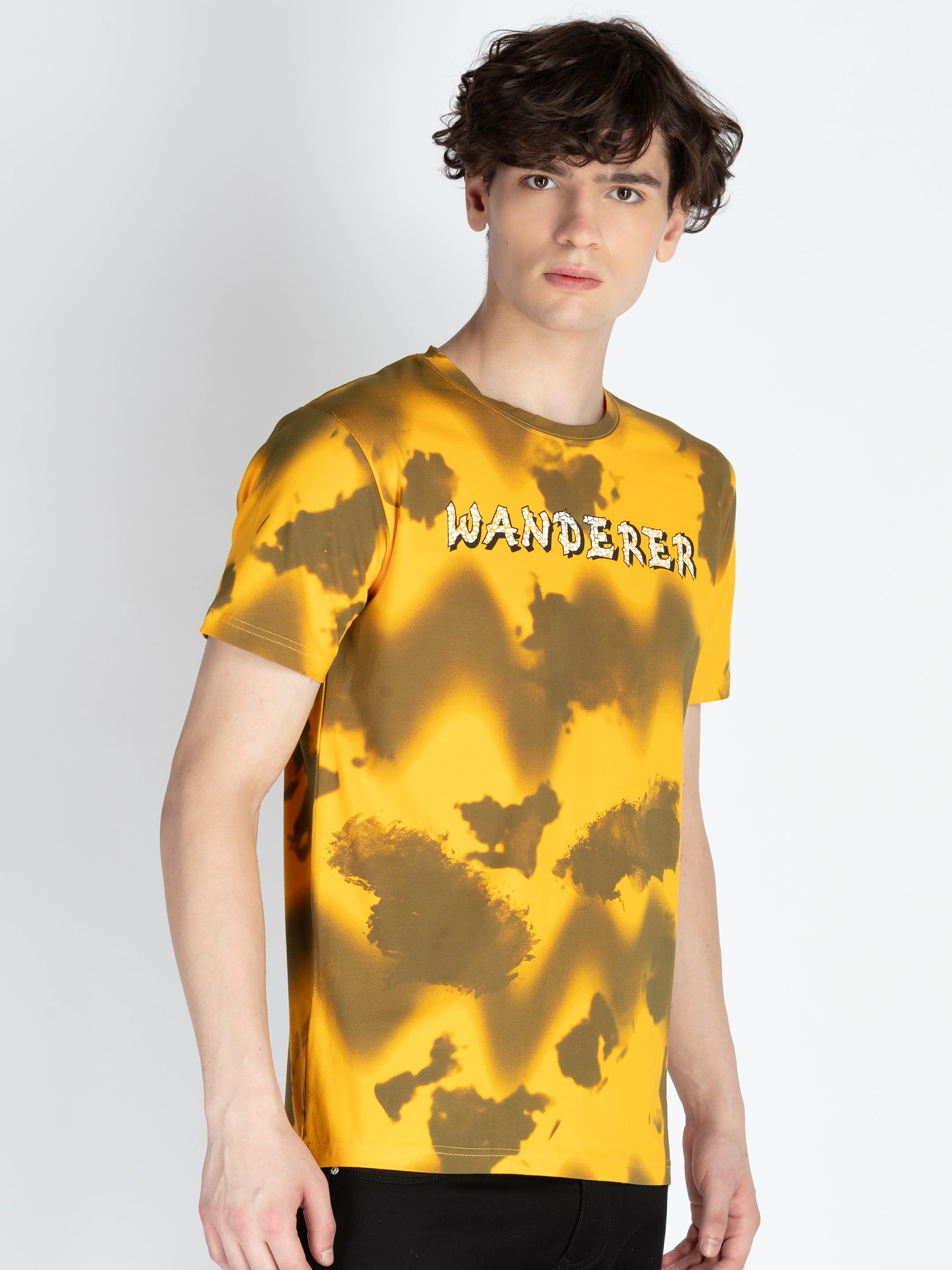 Mens All Over Printed Round Neck T-Shirt