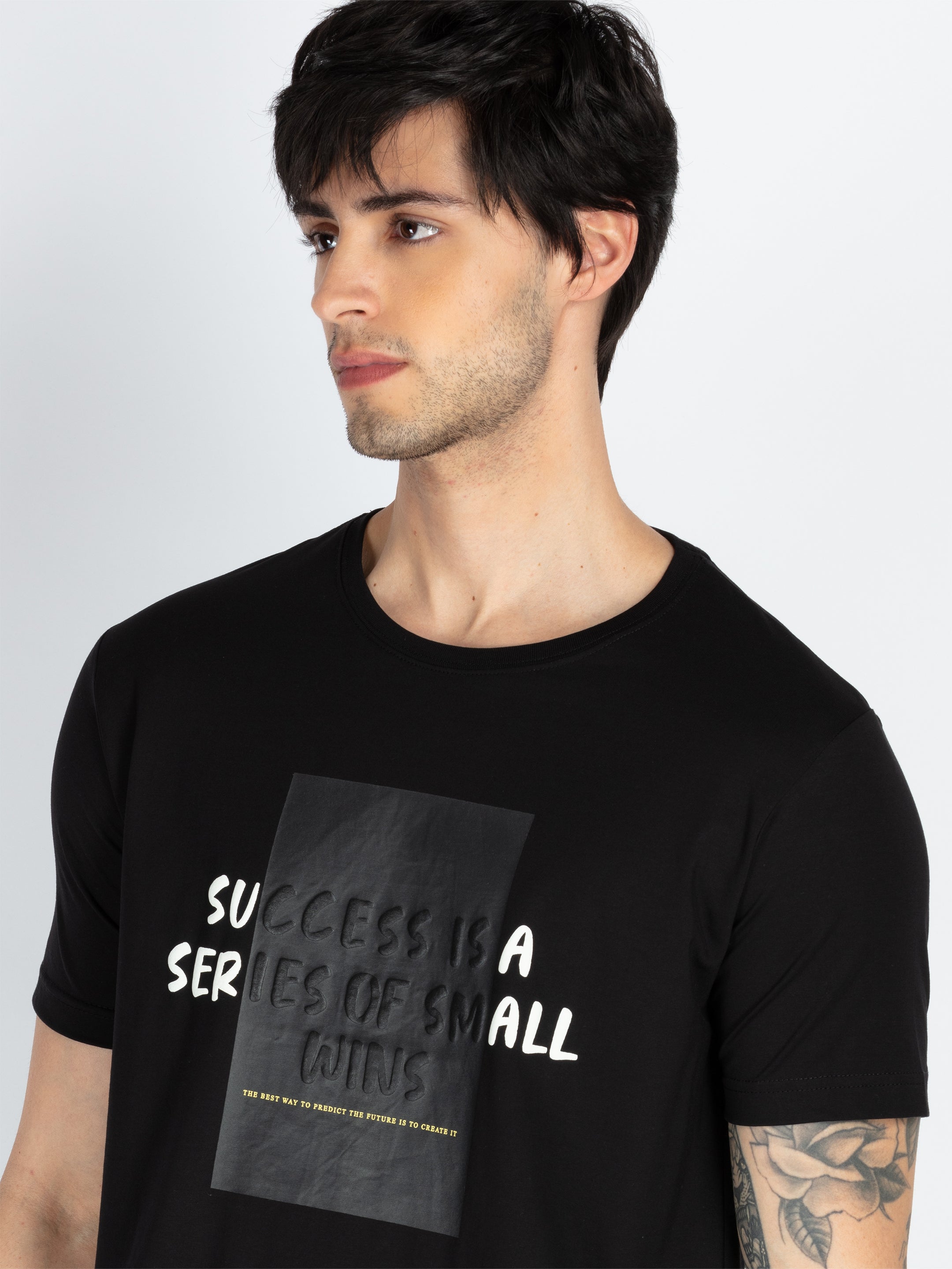Mens Printed Round Neck T-Shirt
