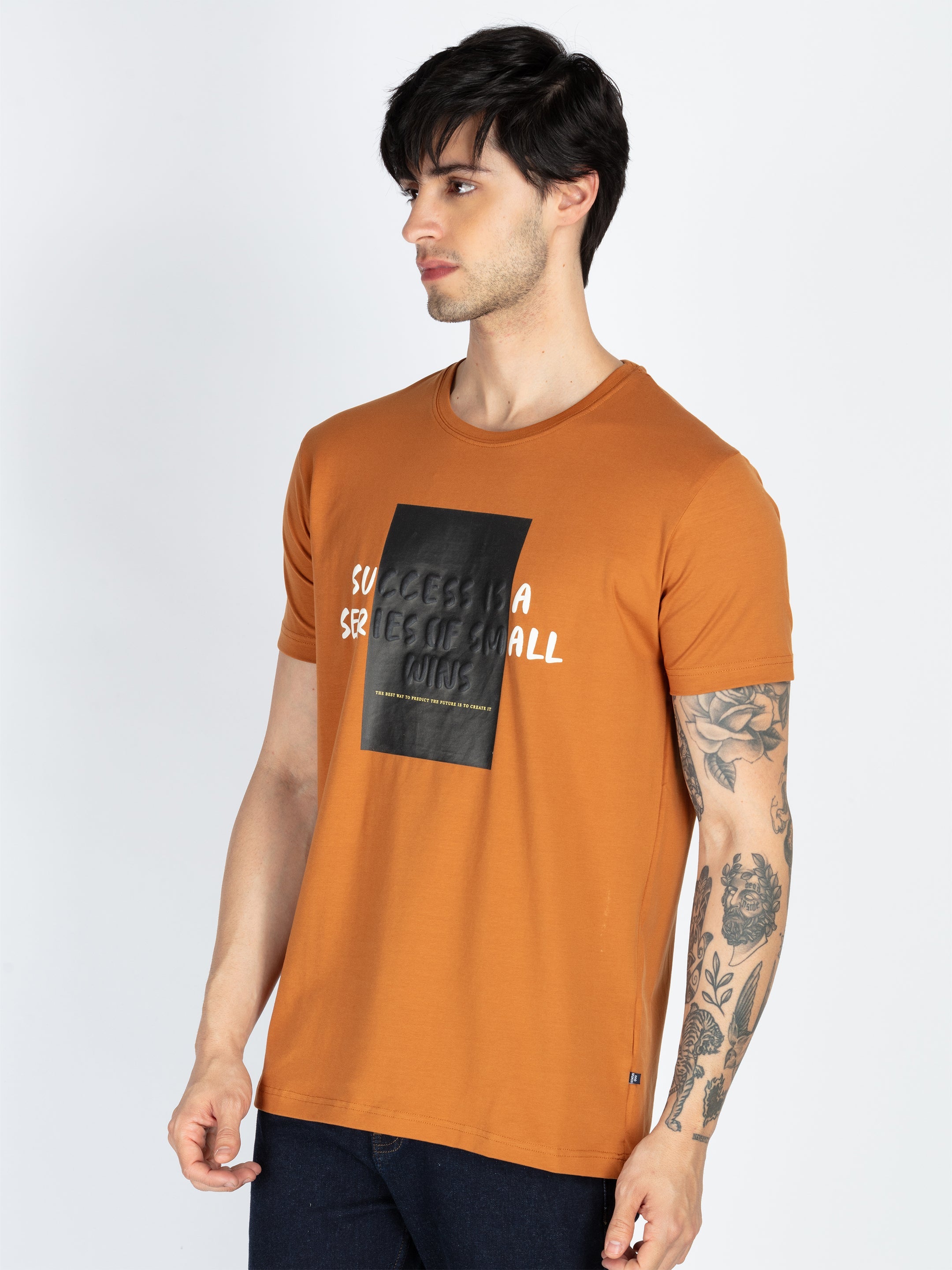 Mens Printed Round Neck T-Shirt Secondary image