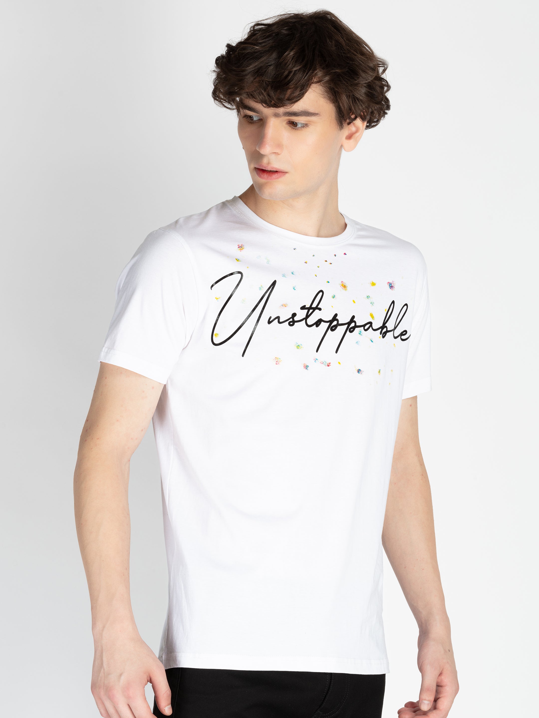 Mens Front & Back Printed Round Neck T-Shirt Secondary image