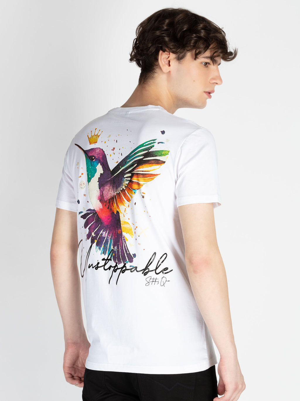 Mens Front & Back Printed Round Neck T-Shirt