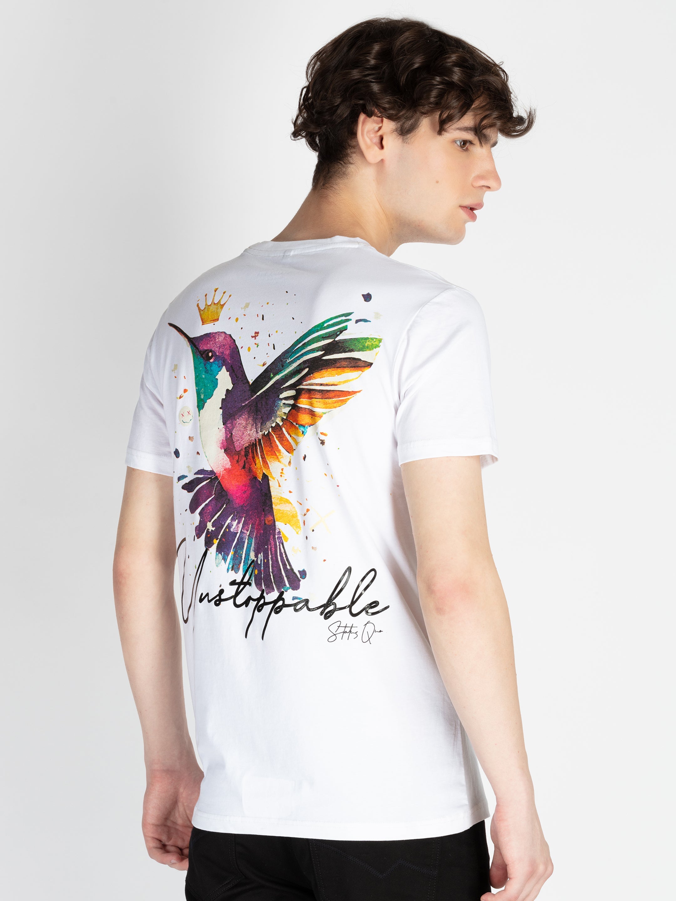 Mens Front & Back Printed Round Neck T-Shirt