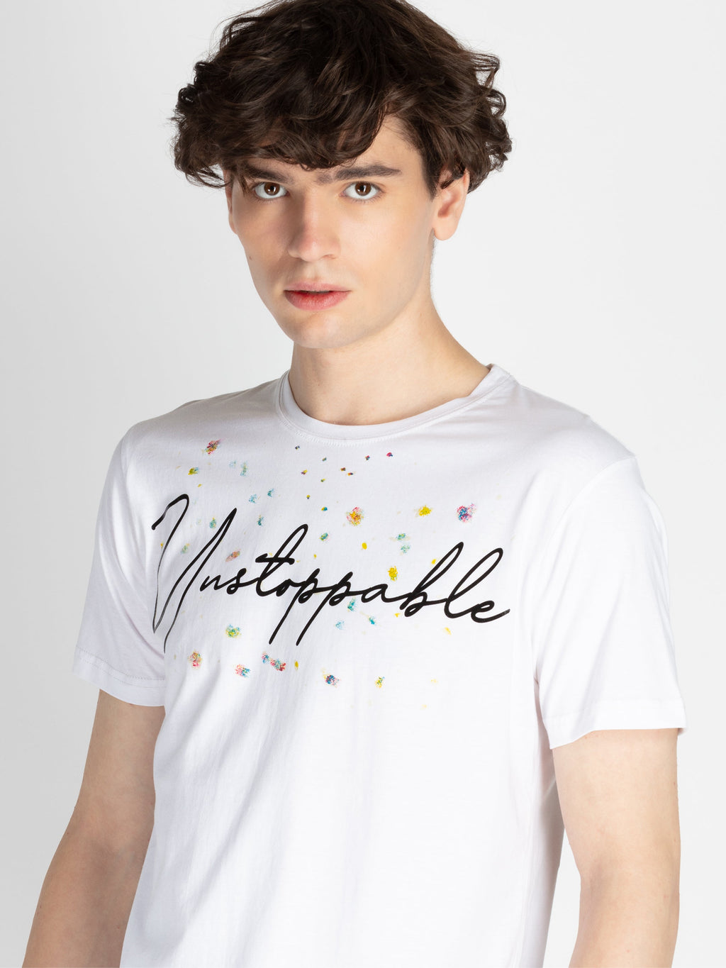 Mens Front & Back Printed Round Neck T-Shirt