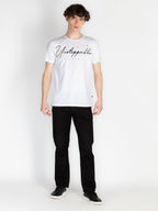Mens Front & Back Printed Round Neck T-Shirt