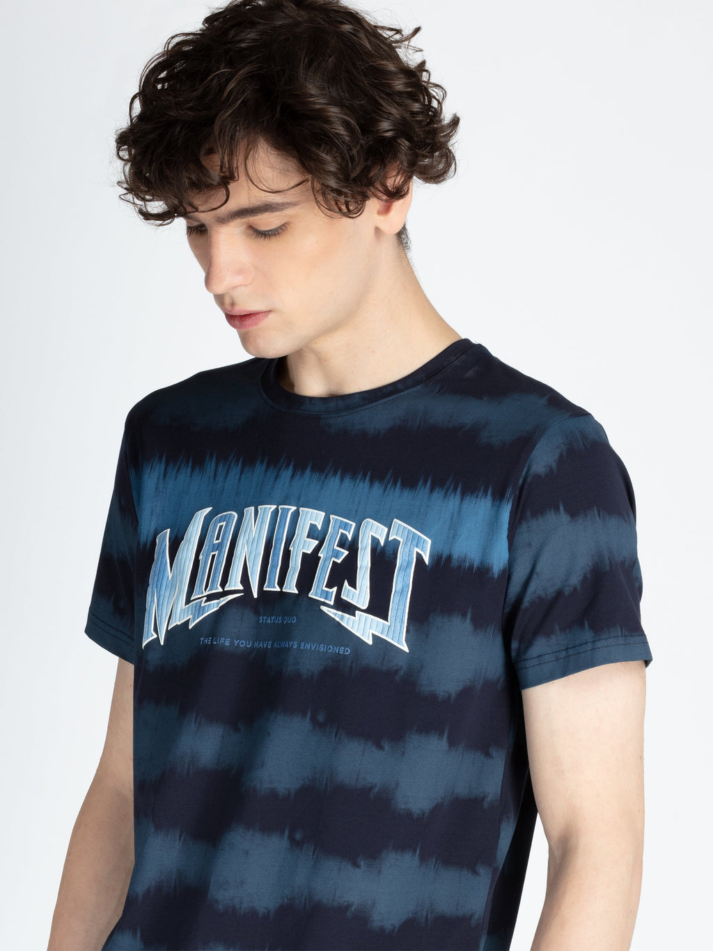 Mens All Over Printed Round Neck T-Shirt