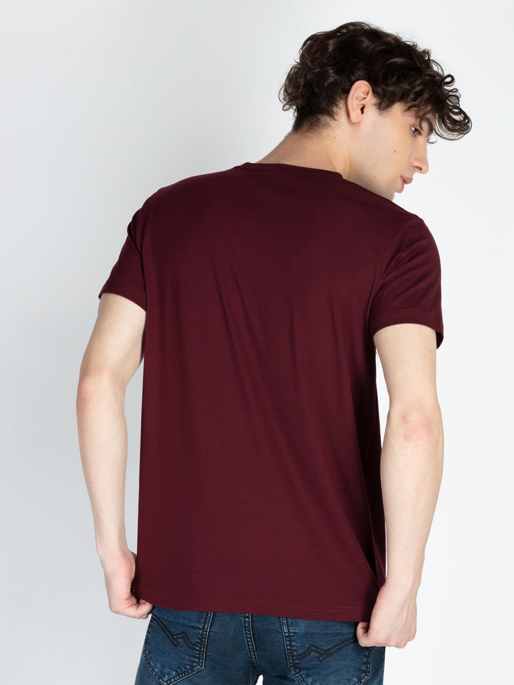 Mens All Over Printed Round Neck T-Shirt