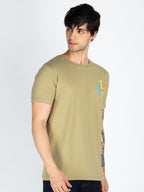 Mens Front & Back Printed Round Neck T-Shirt