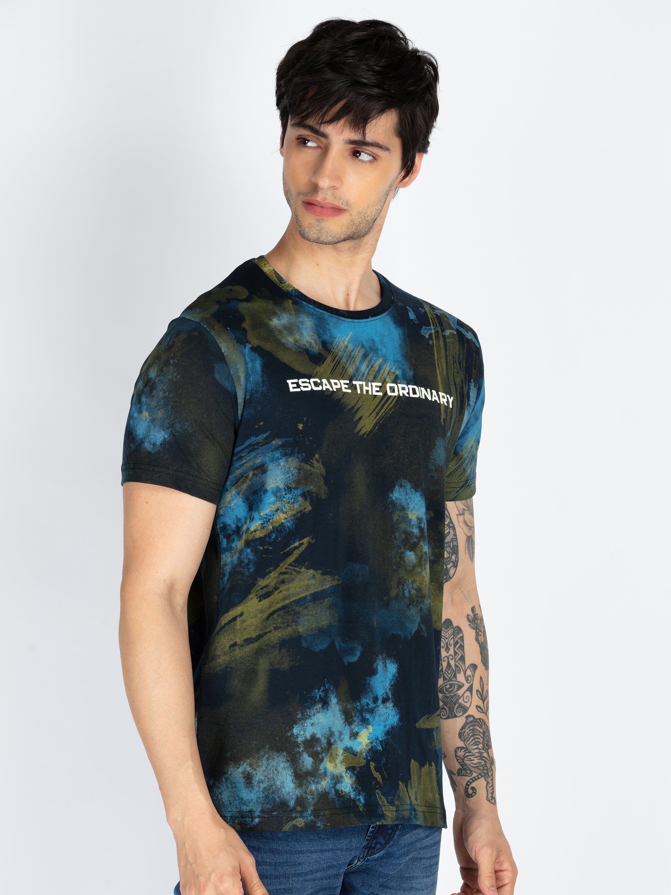 Men's All Over Printed Round Neck T-Shirt Secondary image