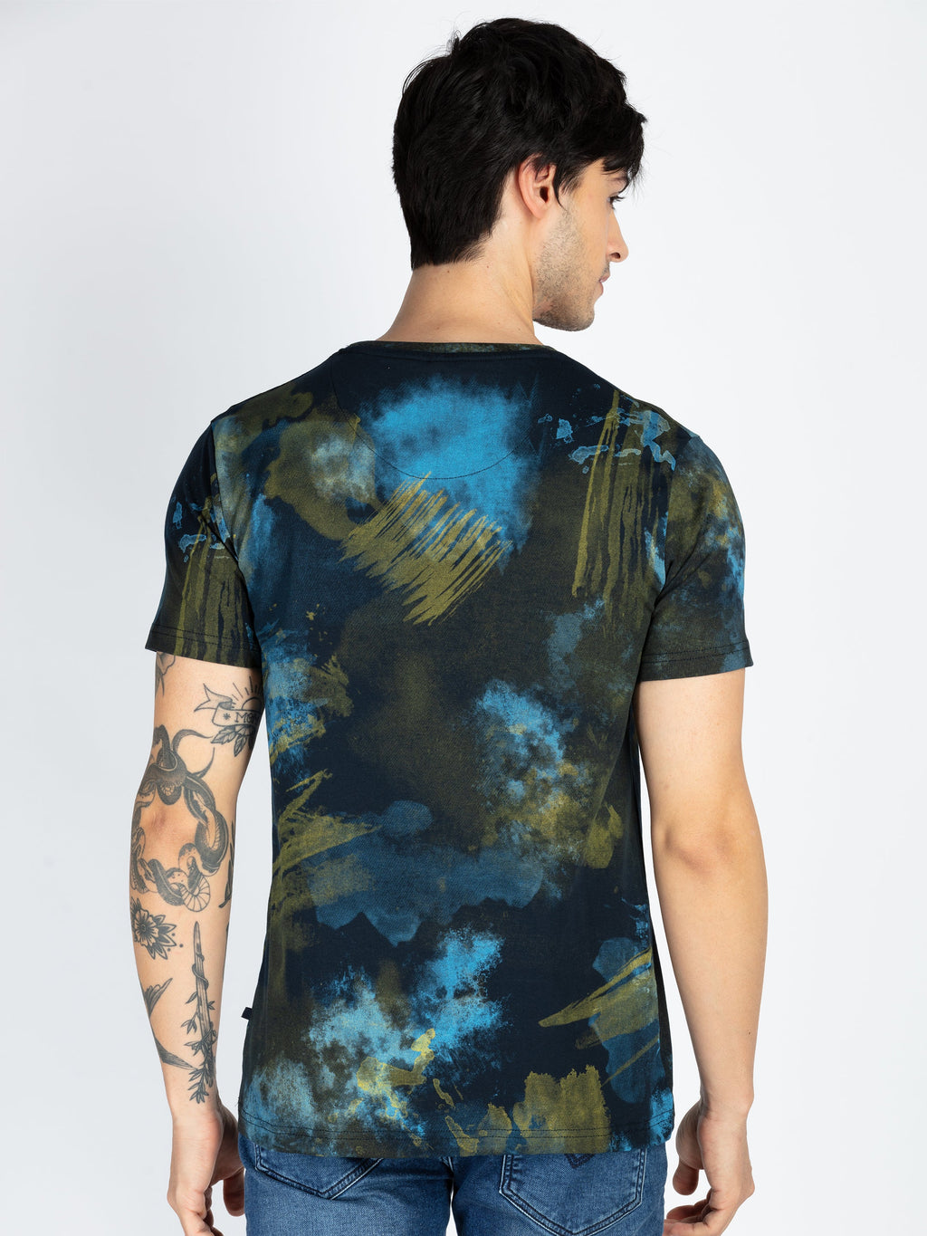 Men's All Over Printed Round Neck T-Shirt