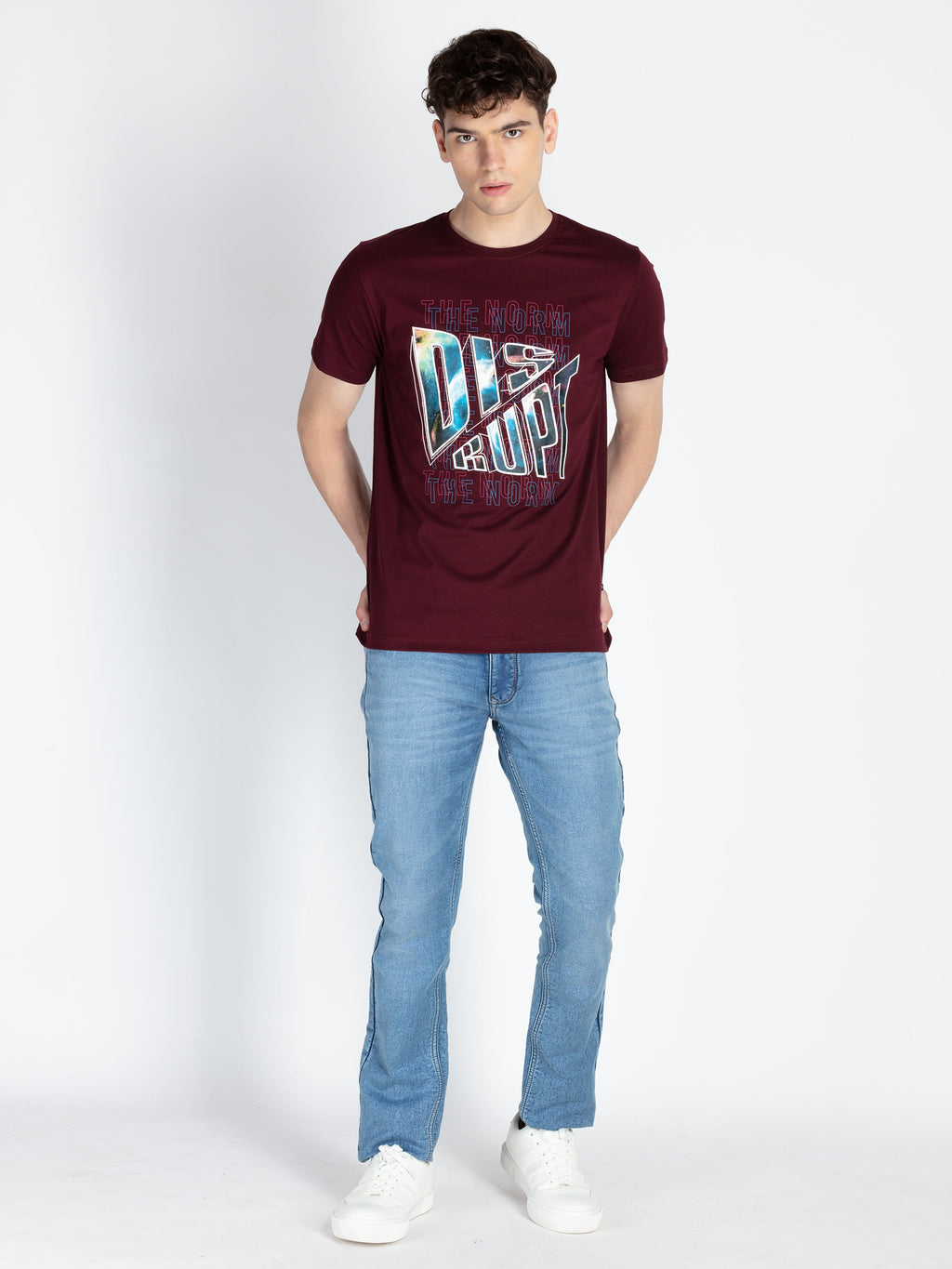 Mens Printed Round Neck T-Shirt