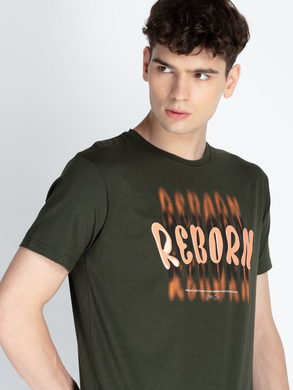 Mens Printed Round Neck T-Shirt