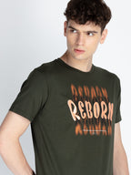 Mens Printed Round Neck T-Shirt