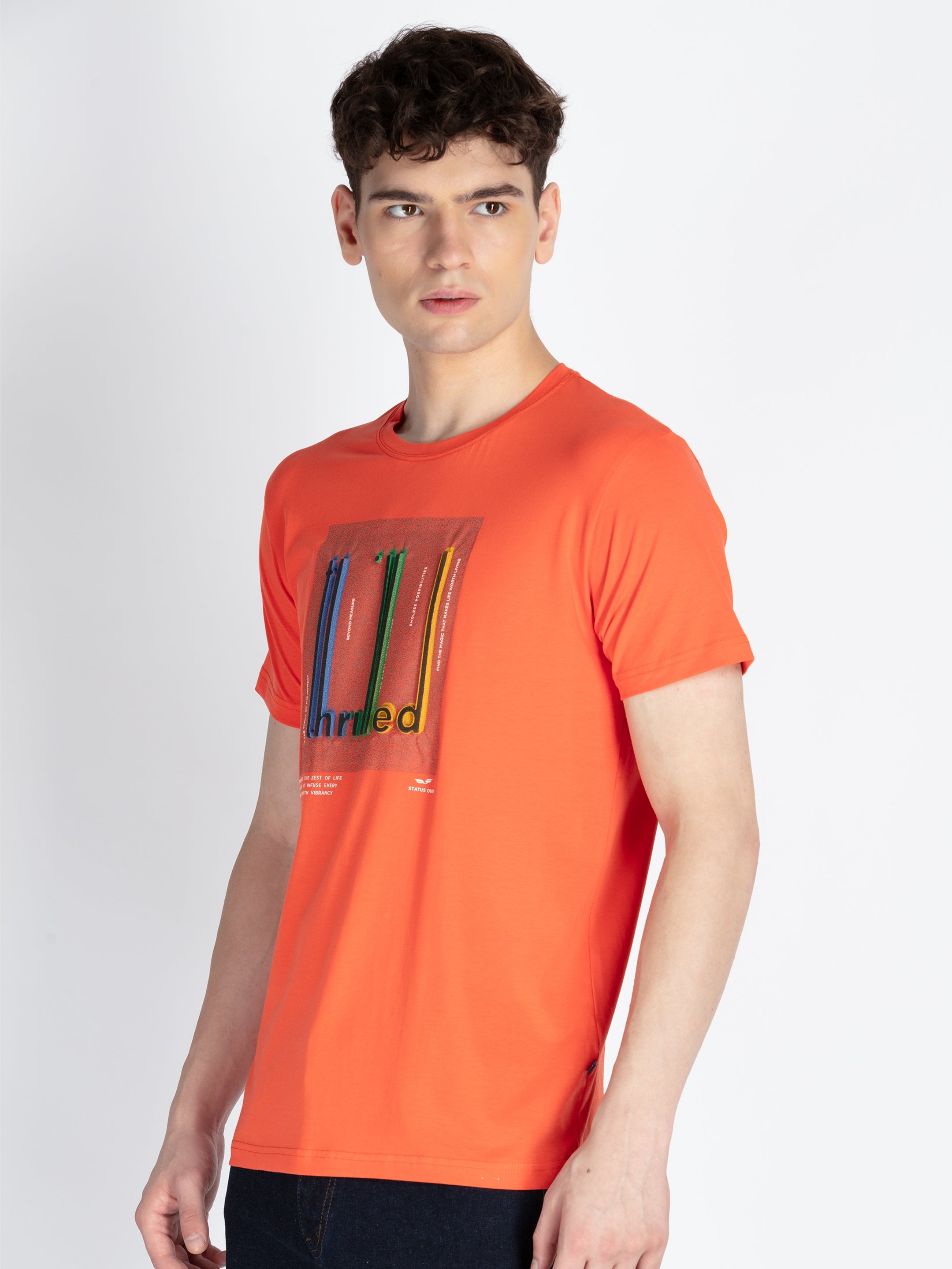 Mens Printed Round Neck T-Shirt Secondary image