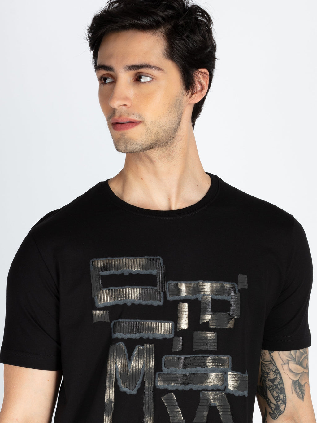 Mens Printed Round Neck T-Shirt