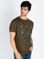 Mens Printed Round Neck T-Shirt