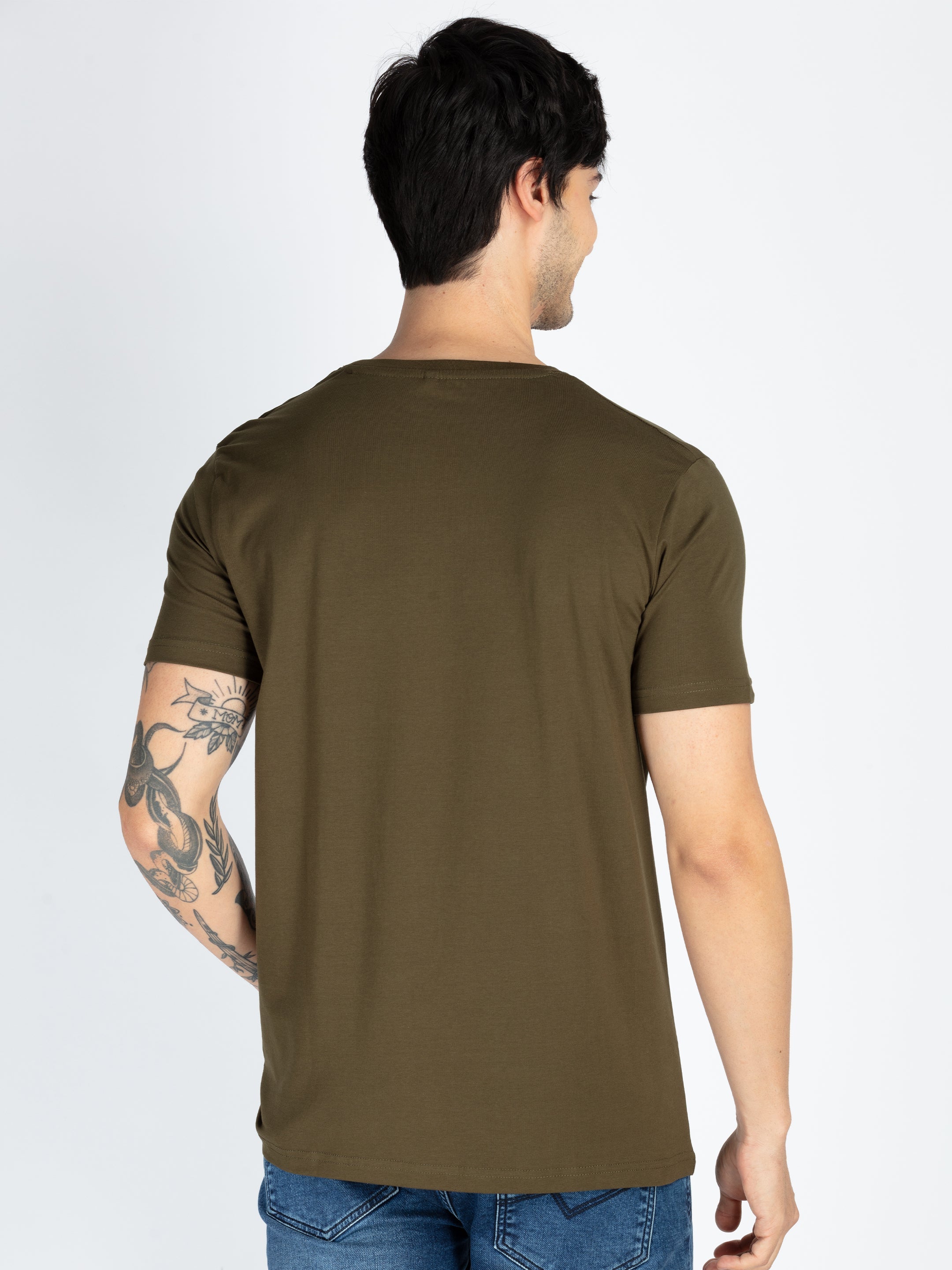 Mens Printed Round Neck T-Shirt