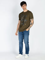 Mens Printed Round Neck T-Shirt