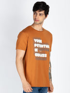 Mens Printed Round Neck T-Shirt