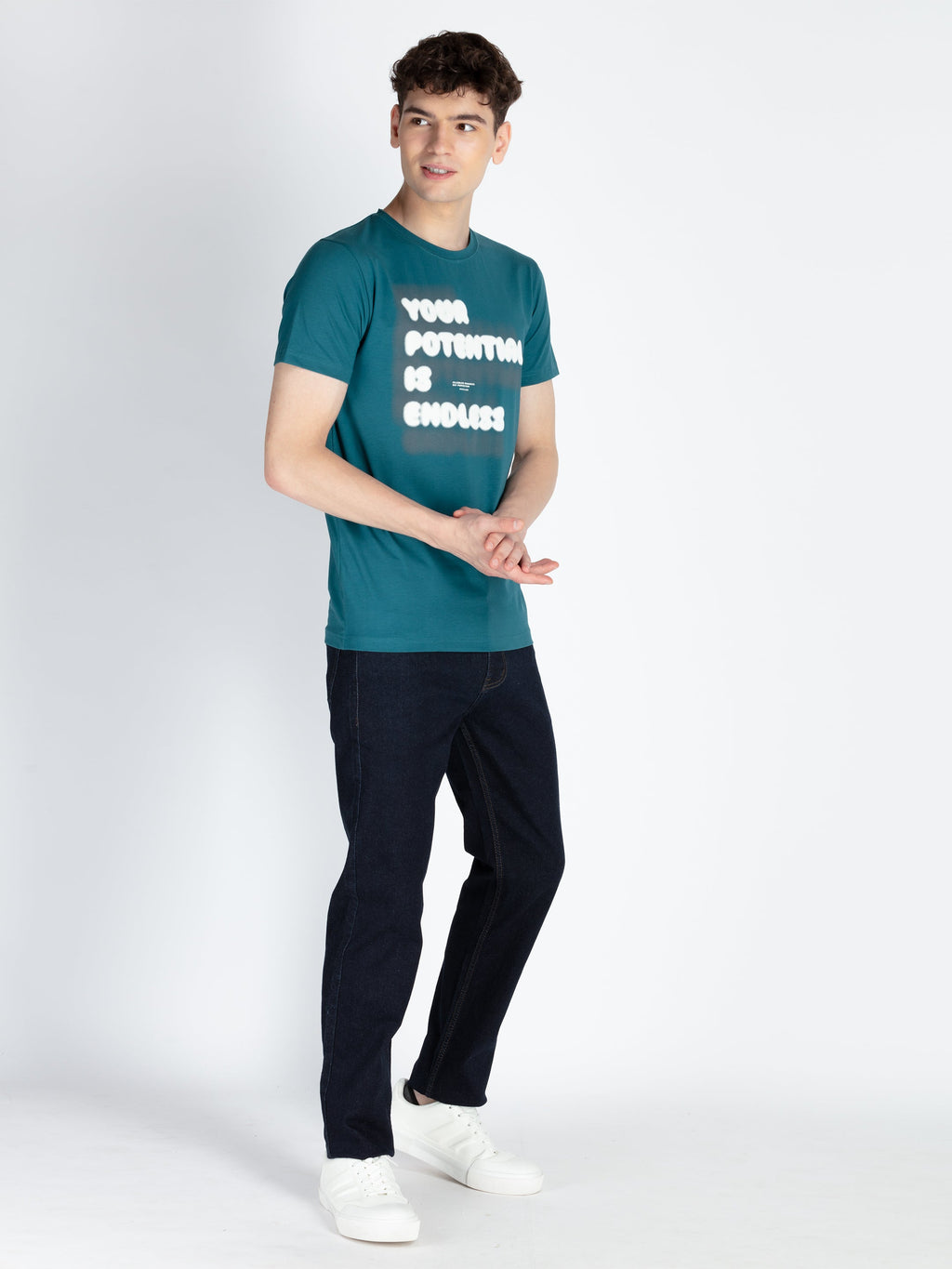Mens Printed Round Neck T-Shirt