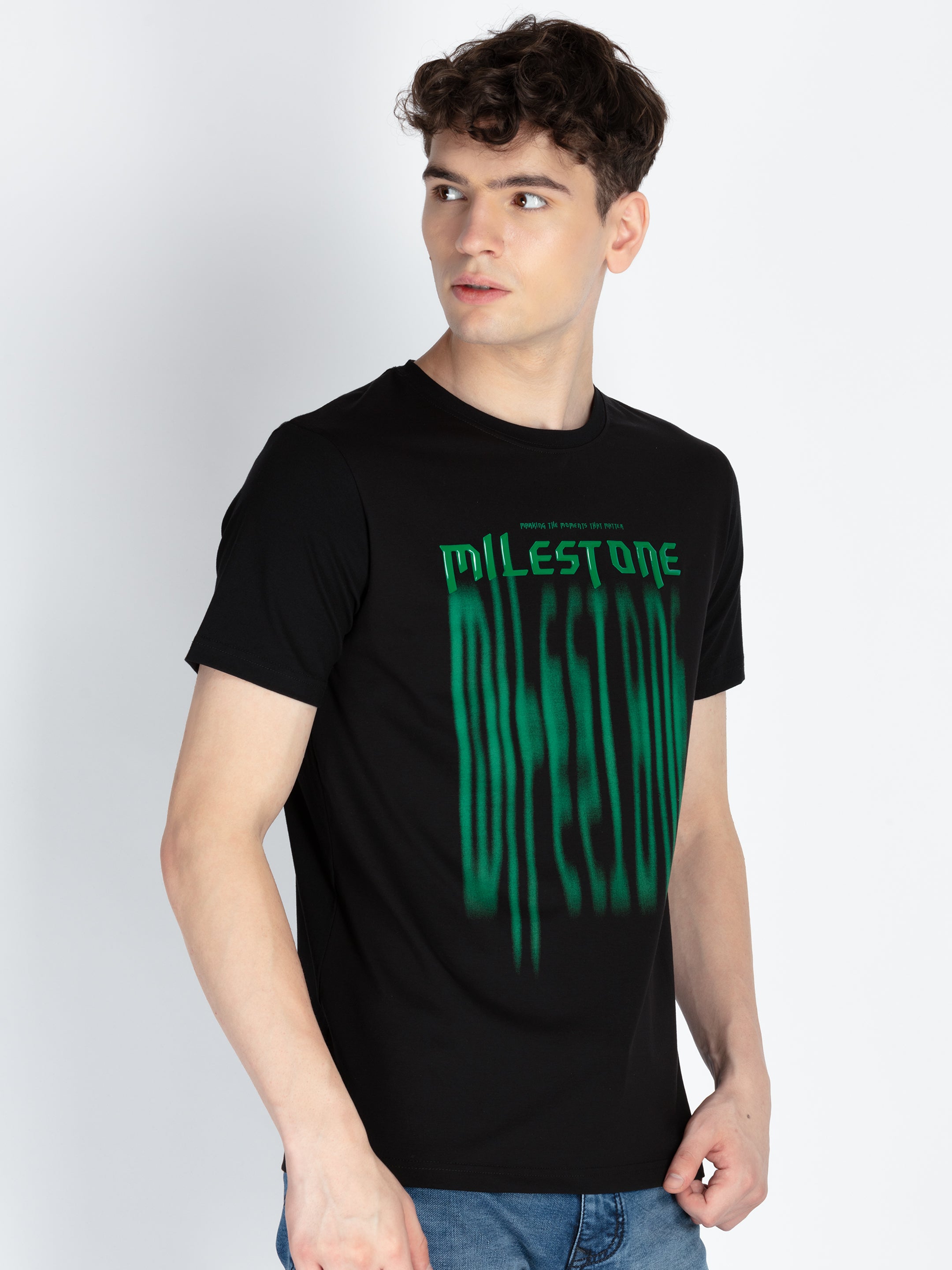 Mens Printed Round Neck T-Shirt