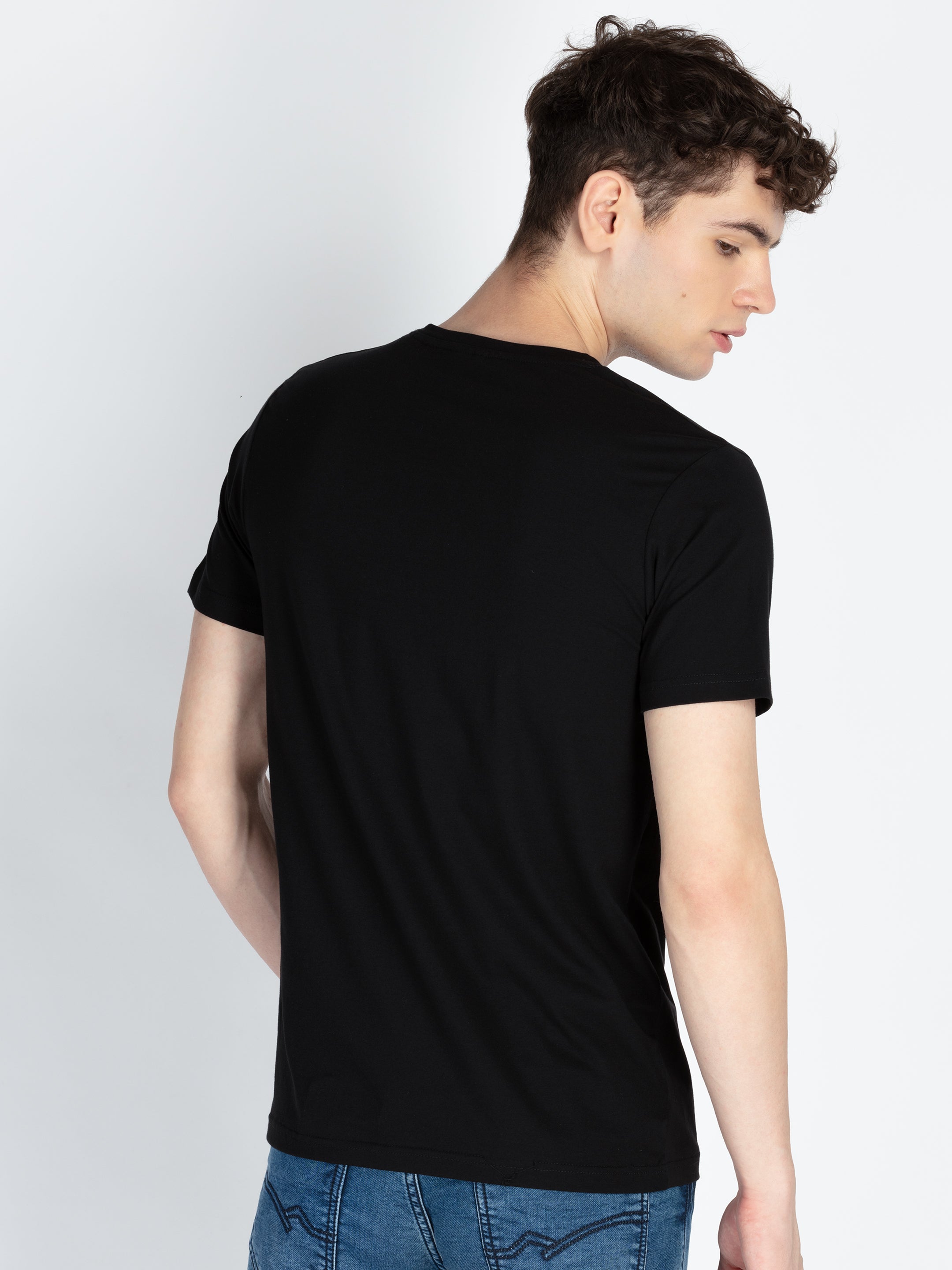 Mens Printed Round Neck T-Shirt