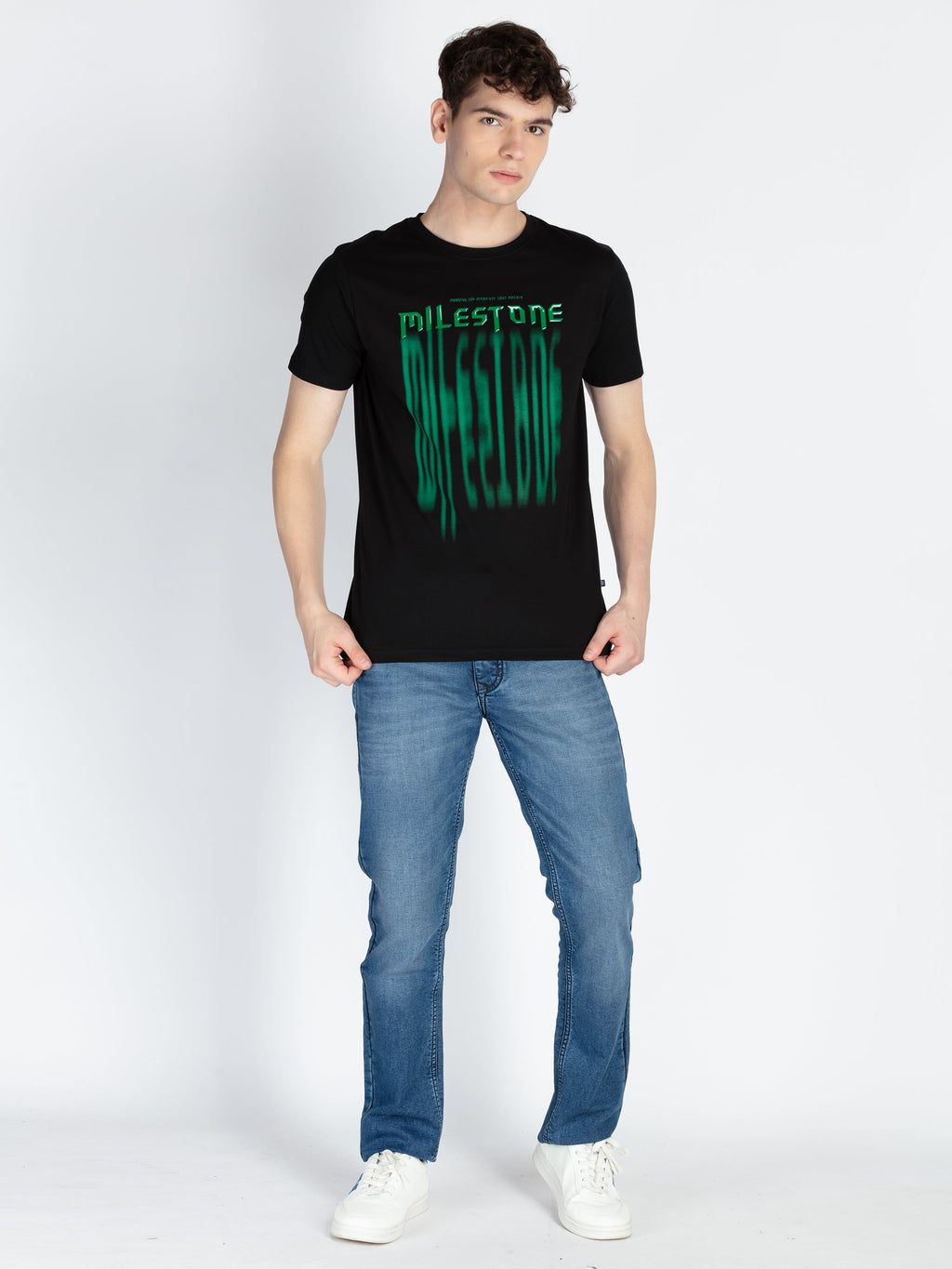 Mens Printed Round Neck T-Shirt
