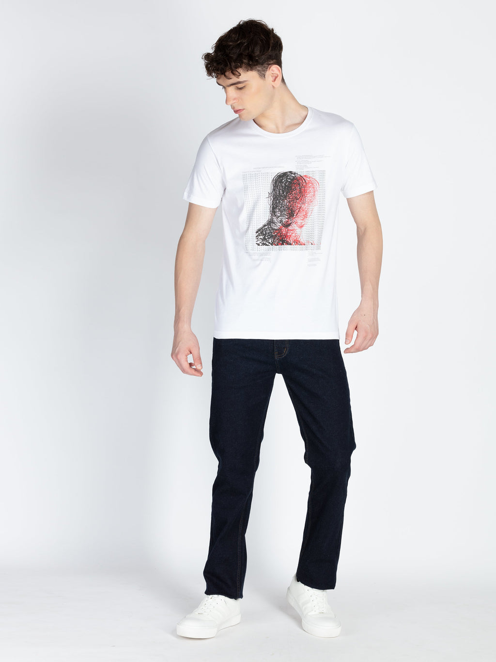 Mens Printed Round Neck T-Shirt