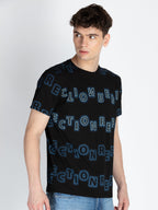 Mens All Over Printed Round Neck T-Shirt