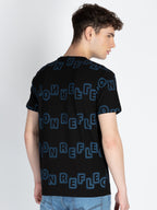 Mens All Over Printed Round Neck T-Shirt