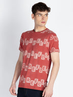 Mens All Over Printed Round Neck T-Shirt