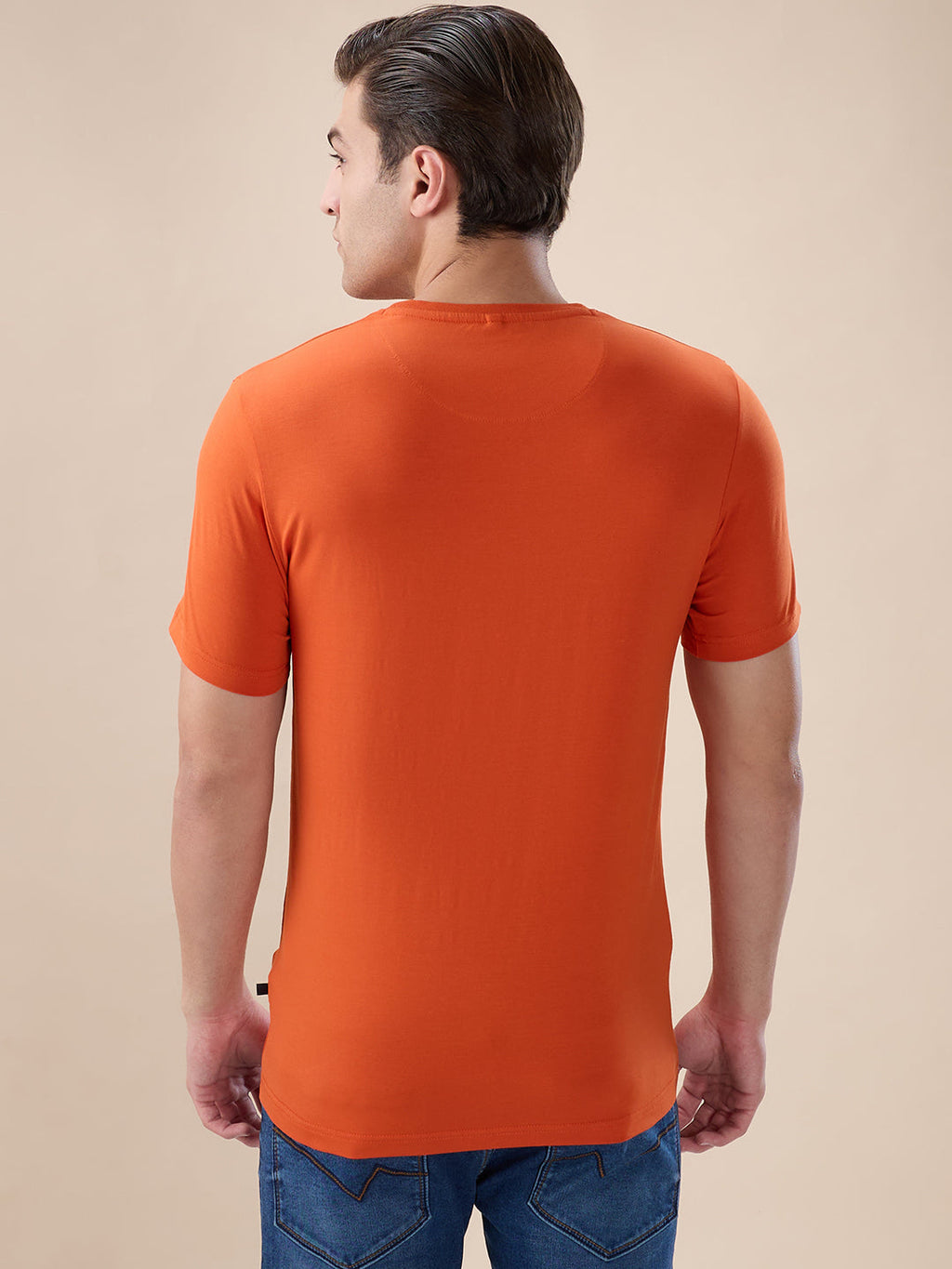 B. Orange Abstract T-Shirt