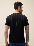 Men's Printed Round Neck Half Sleeves Regular Fit Tshirt