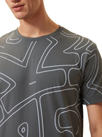 Status Quo Men's Printed Round Neck Half Sleeves Regular Fit T-shirt