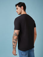 Mens Chest Printed  Round Neck Tshirt