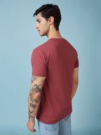 Men's Chest Printed  Round Neck Tshirt