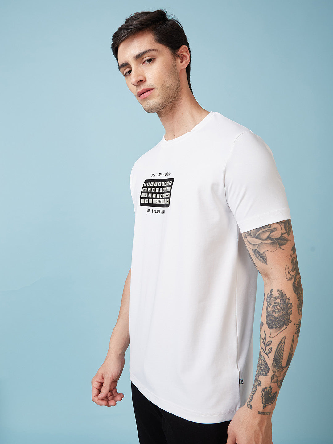 Mens Chest Printed  Round Neck Tshirt Secondary image
