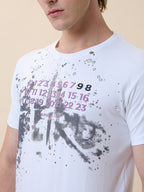 Men's Printed Round Neck Half Sleeves Regular Fit T-shirt