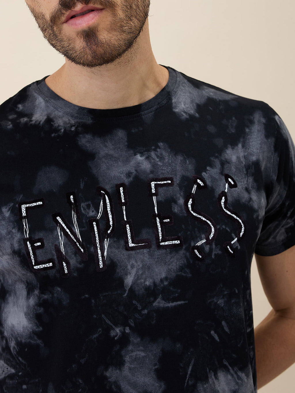 Men's Printed Round Neck Half Sleeves Regular Fit Tshirt
