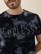 Men's Printed Round Neck Half Sleeves Regular Fit Tshirt