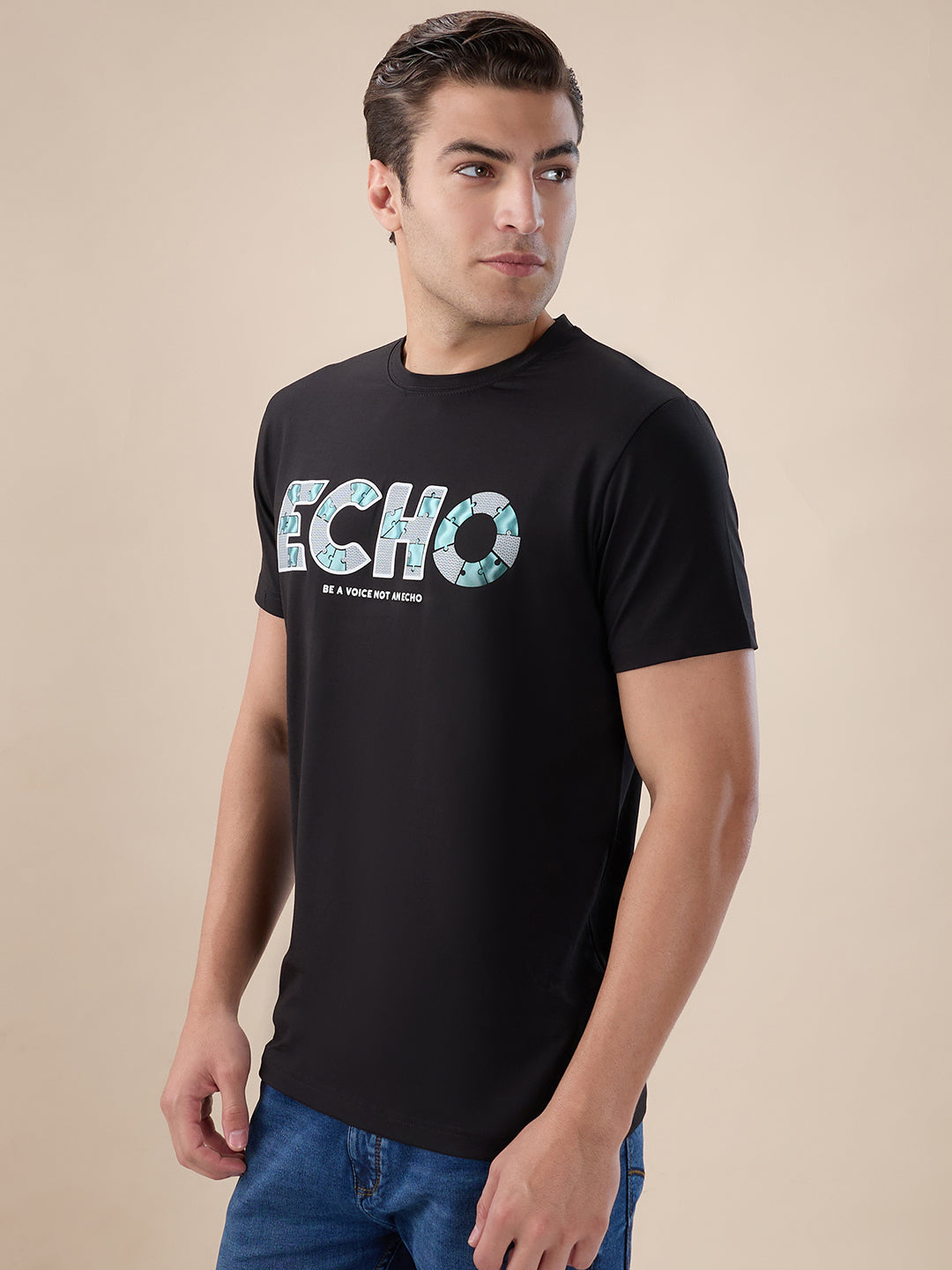 Echo Black Script T-Shirt Secondary image
