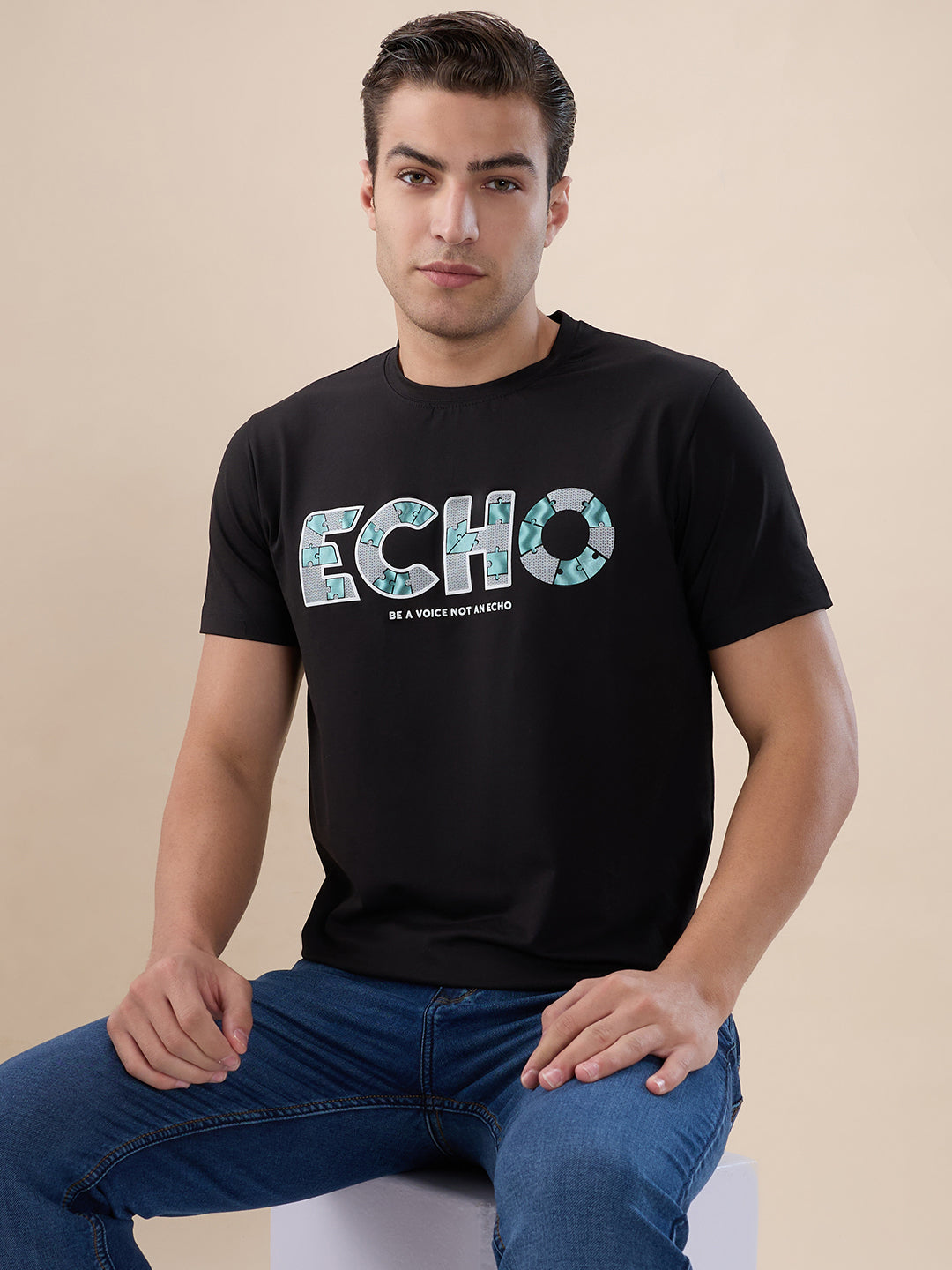 Echo Black Script T-Shirt