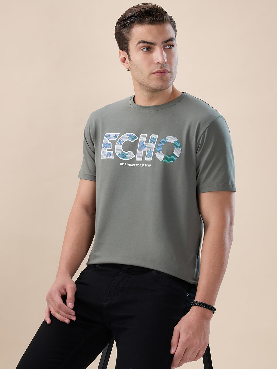 Echo Olive Script T-Shirt Secondary image