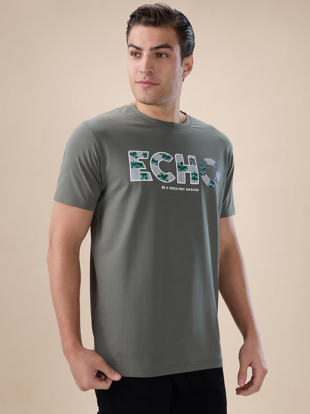 Echo Olive Script T-Shirt