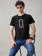 Status Quo Men's Chest Graphic Printed Round Neck Half Sleeve T-Shirt