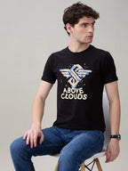 Men's Cotton Half Sleeves T-Shirt with Bold Graphic & Typography Print