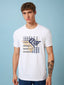 Men's Chest Printed  Round Neck Tshirt
